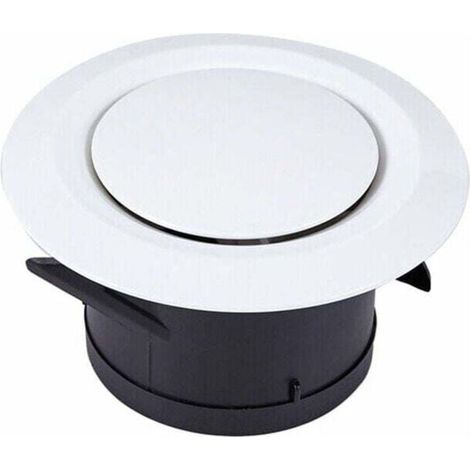 Grille de Ventilation Ronde Orientable Ø100 Bouche d'Extraction et d'Insufflation Plastique (1/4)