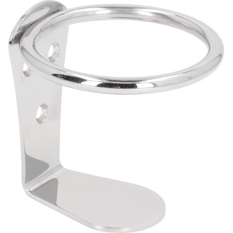 Portavasos de pared de acero inoxidable para embarcaciones, ideal para autocaravanas y yates, ahorra espacio.