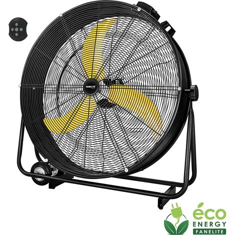 Fanelite - Turbine d'air FD75-DC - Moteur DC - Hélice 75 cm - 6 vitesses - Professionnel - Très fort débit d'air