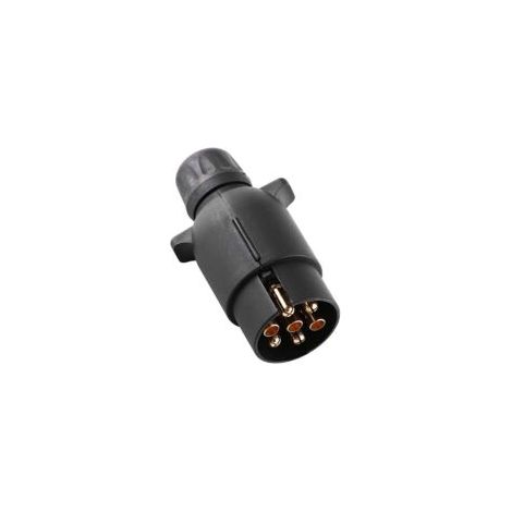 Anhängersteckeradapter, 12V 7-polige Anhängersteckdose, 7-poliger N-Typ-Kunststoff-Verkabelungsadapter, schwarz - Crezuo (1/4)