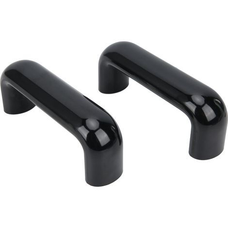 Lot de 2 poignées industrielles de porte d'armoire ou de machine, isolantes, antistatiques, en forme de U, M6x114, 22 mm