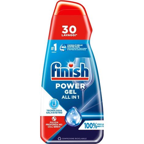 Power Gel Lavastoviglie Tutto in 1 Gel Lavastoviglie Max Brill 600ml - Finitura