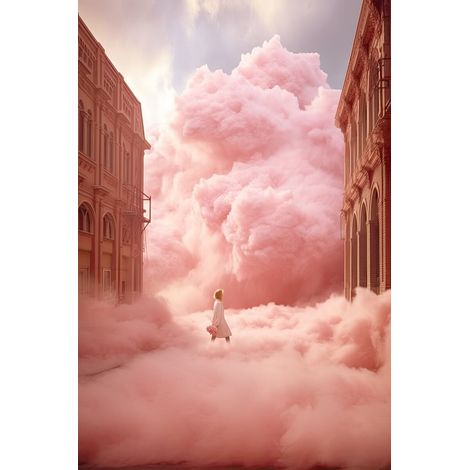 Tableau sur toile voyage rose 30x45 cm - Impression sur Toile Murale Décorative - Image imprimée en HD sur Toile - Toile sur Châssis en Bois FSC - Fabriqué en France (1/5)