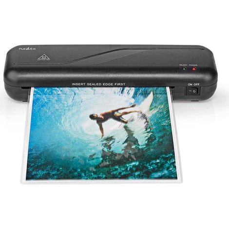 Laminadora caliente a4 230 mmmin apagado automatico adaptador de corriente negro