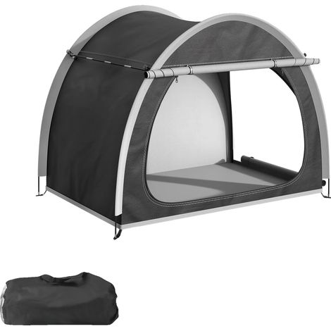 Tente de rangement pour vélos, matériau résistant aux intempéries, design portable, Noir, comme montré (1/2)
