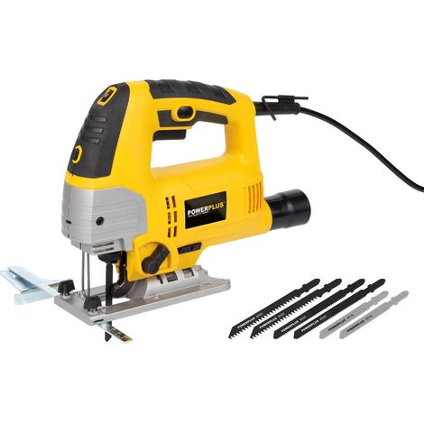 Powerplus Scie Sauteuse Électrique de 810 W POWX0361 - Scie Sauteuse Filaire à Patin Réglable 3000 min-1 - avec 6 Accessoires (1/5)