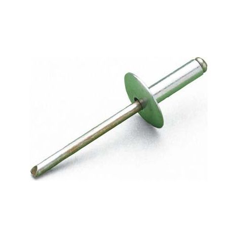 Bralo 4.8 x 14mm Aluminium/Steel Large 16mm Head Dome Rivets