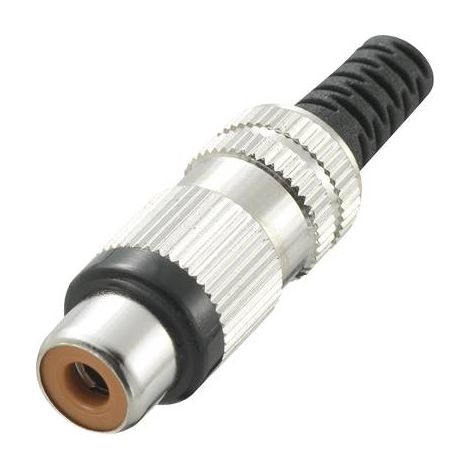 Cinch/RCA femelle, droit TRU COMPONENTS 719369 Nombre de pôles: 2 noir 1 pc(s) (1/2)