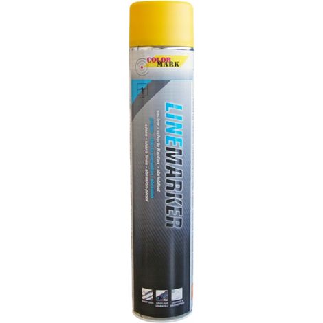 Pintura en aerosol amarilla para señalización vial, 750 ml, para líneas de cinturones de seguridad. (1/4)