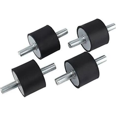 Pieds Antivibratoires Cylindriques mâle M10 M8 Caoutchouc Anti-vibration supports d'isolation anti-vibration 4 pièces (1/3)