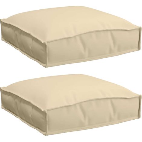 Pallet Cushion for suitable for Seat 2 pcs Beige 40 x 40 x 8 cm vidaXL (1/5)