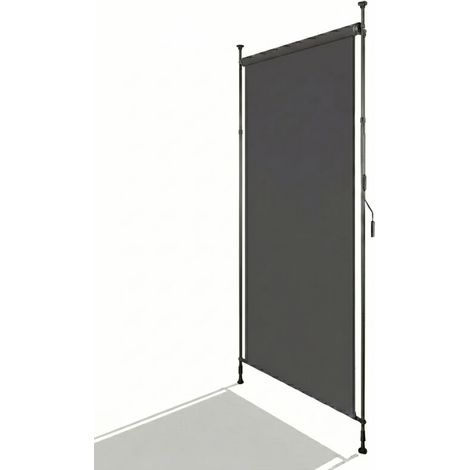 Store-brise-soleil verticale extérieure avec fixation par serrage, extensible, installation sans perçage, protection contre les vues et le vent pour balcon et terrasse, résistante aux intempéries, cou (1/5)