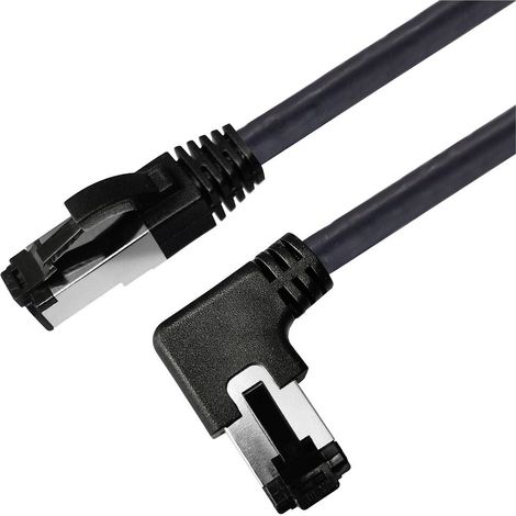 MAXTRACK Cavo de connessione Cat 8.1 - TI52-3L, cable LAN per applicazioni 25GBase-T/40GBase-T/50GBase-T, cable de connessione, cable de rete Cat. 8.1, connettore RJ45 dritto a connettore RJ45 a gomit