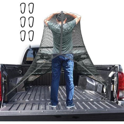 LKW Gepäcknetz 1.2x1.2m, dehnbar bis 2.1x2.1m, mit 6 Haken (1/5)