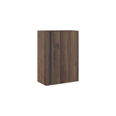 Saniclass Chaci Meuble de lavabo WC - 40x55cm - 1 porte - noyer