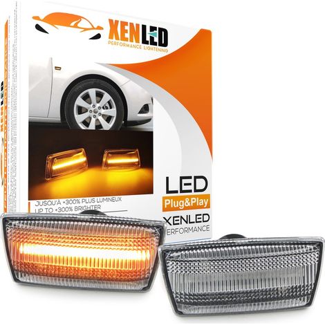 2x Clignotants LED Opel Corsa D, Astra H/J, Adam, Meriva, Zafira, Insignia et Chevrolet Cruze Aveo, Orlando - Version Claire (1/5)