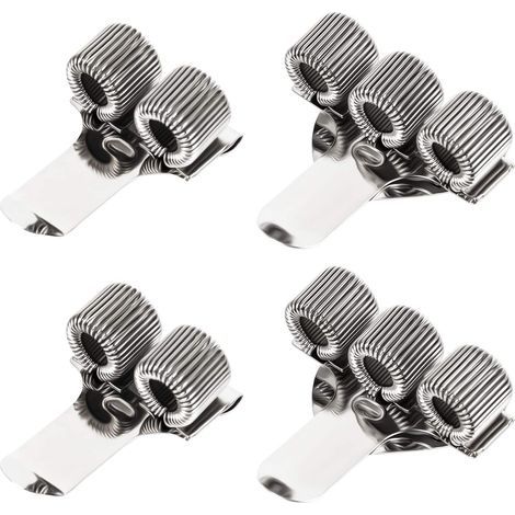 Porte-stylo avec boucle à ressort réglable 4 pinces à stylo en métal pour ordinateur portable et presse-papiers, poche, maison, bureau (1/5)