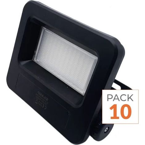 Projecteurs LED Extérieur 30W IP65 NOIR (Pack de 10) - Blanc Froid 6000K - 8000K - SILAMP