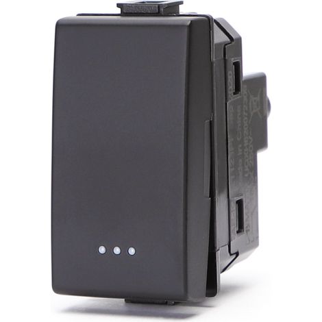 Deviatore unipolare 16AX nero compatibile anche con BTicino Matix