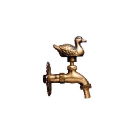 RUBINETTO ARTISTICO IN OTTONE ORO ANTICATO CON PAPERO- - attacco M1/2 - raccordo terminale M 3/4 - 1 pezzi VETTE
