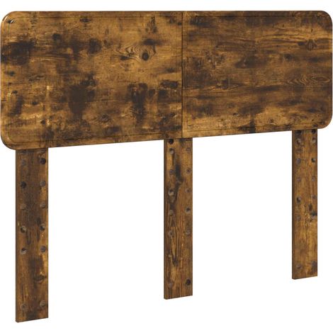 Tête de Lit Armoire de Tête de Lit - Chêne fumé 135 cm Bois d'ingénierie fr21832 (1/5)