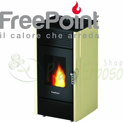 Leonora - Stufa a pellet da 7 Kw avorio
