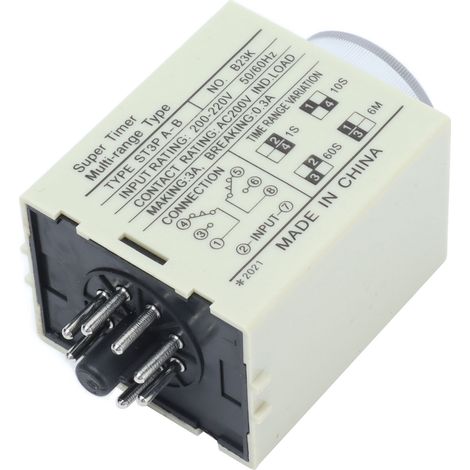 Einstellbares AC220V BERM ST3PAB Zeitverzögerungsrelais, Einschaltverzögerungstimer, Ersatzteil, Zubehör (1/5)