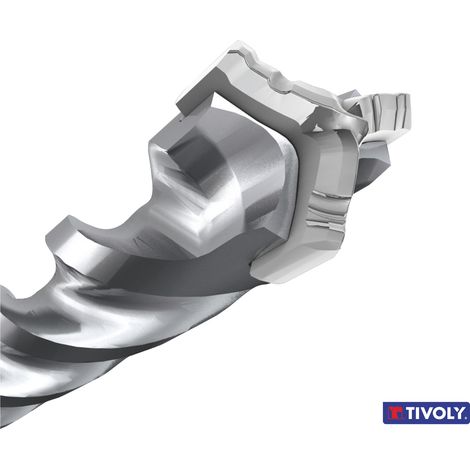 Tivoly • Punta per cemento SDS + 3 frese MASTER3 -L110mm -Punto di centraggio -Tripla scanalatura Ø5mm x 110mm (1/2)