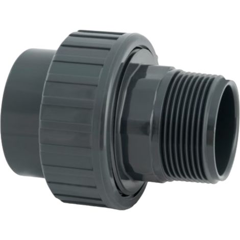 Union démontable Pvc (2'' mâle d'un côté et diam. 63mm de (1/2)