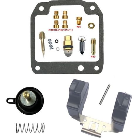 Vergaser Reparatursatz für BN125 Eliminator 125 1998-2003 Kit + Float+Air Passend für BN125 Eliminator 125 V-twin Hauptdüse 125 Leerlauf 42.5 Nadelventil 16Q51 Nitril-Dichtun