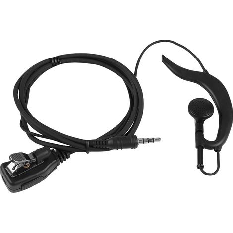 Écouteur à Crochet 3.5mm avec Bouton PTT et Micro pour Talkie-Walkie, Casque Monoaural (1/5)