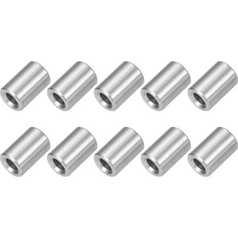 10 Pcs - Entretoise - Rondelle - Acier Inoxydable 304 - Résistance Corrosion Haute Température - Industrie Automobile Construction - Argent - 4mm x 8mm x 12mm (1/5)