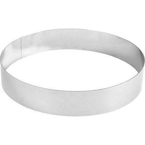 Emporte-Pièces Rond - Acier Inoxydable 18/10 - Pour Pâtes Riz Légumes - Diamètre 10 cm - Hauteur 4 cm - Profondeur 13 cm - 1 Pièce