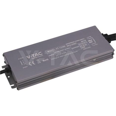 Ip67 bloc d'alimentation led 12v 300w v-tac - 24267