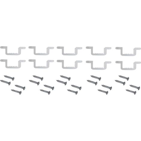 Kit de 10 clips et vis de fixation murale pour rubans LED de 10 mm (1/2)