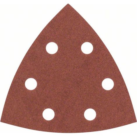 Feuille abrasive Delta avec bande auto-agrippante, perforé Bosch Accessories 2607017110 Grain 240 Cote d'encoignure 93