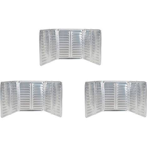 3X Couvercle D'Écran Anti-Éclaboussures D'Huile de Friture de Cuisine, Bouclier Anti-Éclaboussures, Feuille D'Aluminium, Panneau de Protection (1/4)