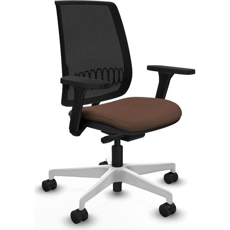 Chaise de bureau piqueras y crespo Alares noir et blanc mousse (1/2)