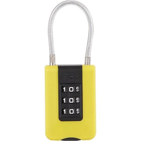 1 cadenas à combinaison ABS 30 x 828 x 125 mm avec mot de passe sécurisé pour valises, casiers, tiroirs, voyage (jaune) (1/5)
