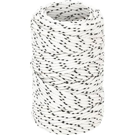 vidaXL Braided Boat Rope White 2 mmx50 m Polyester