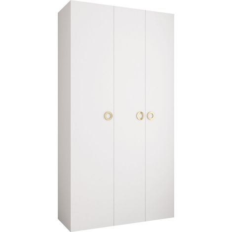 Armario Hartford 544, Blanco, 246x130x52cm, Puertas de armario: Con bisagras, Número de estantes: 0