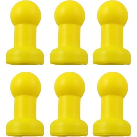 UlisemLot de 6 embouts de poteau en acier pour trampoline, diamètre 25 mm, capuchons de protection en plastique pour balles, filet supérieur en forme de G, boîtier de protection pour cadre de lit en f (1/4)