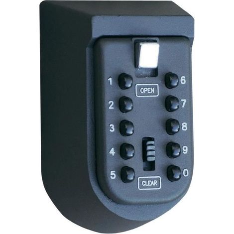 Coffre fort pour clés - VM844 - A code - Résistant aux intempéries - Noir - 10,5 x 6,5 x 5,6 cm (1/2)