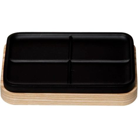 Porte Savon en Résine "Natureo" 13cm Noir