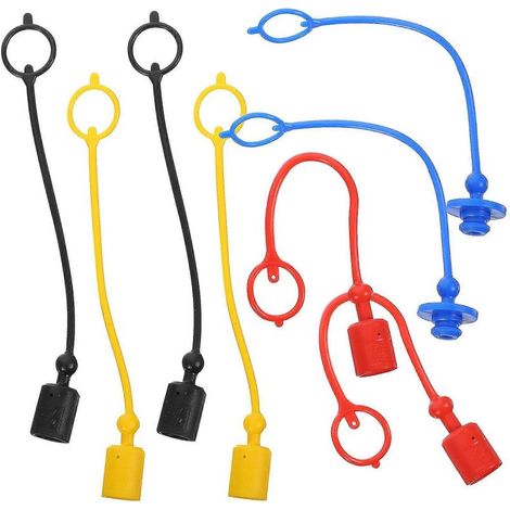 jeux de capuchons anti-poussière pour raccords hydrauliques, raccords rapides de tuyauterie (1/5)