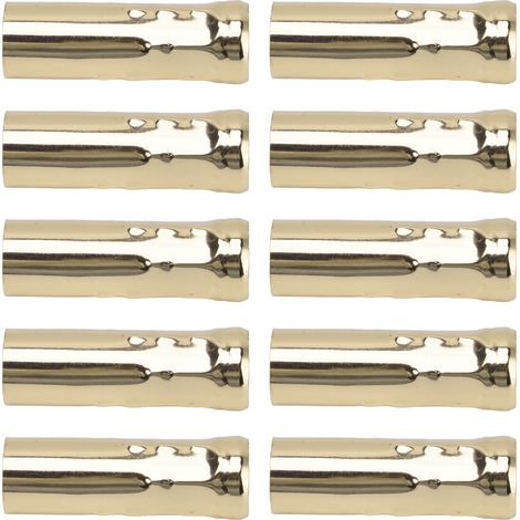 Set mit 10 E14-Fassungen, Kristallleuchterröhren, Kerzenform, tropfenförmige Muster, gerade Goldröhren 2580mm für Beleuchtungskörper und Zubehör. (1/5)
