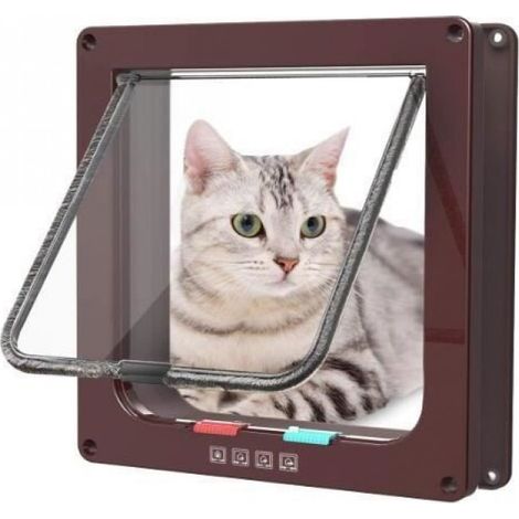 Chatière pour Chat avec Tunnel Cache Découpe Porte m code (1/4)