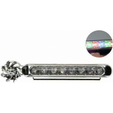 Feux de jour pour voiture à énergie éolienne (1 ou 2 pièces), 8 LED, ventilateur rotatif, lumière du jour, sans alimentation externe, lampe décorative pour phares de voiture (DRL). (1/5)