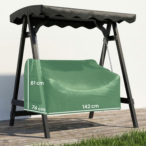 Housse de balancelle de jardin 2 places, imperméable et résistante au vent et aux UV, en tissu Oxford 420D. (1/5)