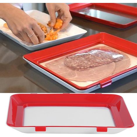 Plateau de conservation des aliments réutilisable, boîte de rangement empilable sous vide, outils de cuisine (1/5)